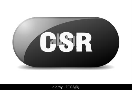 csr button. rounded glass sign. sticker. banner Stock Vector Image ...