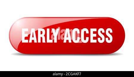 early access button. rounded glass sign. sticker. banner Stock Vector