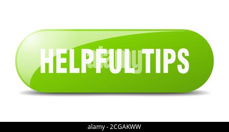 helpful tips button. rounded glass sign. sticker. banner Stock Vector