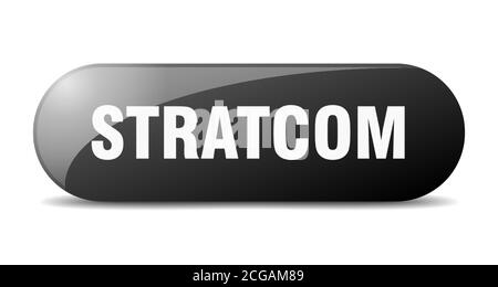 stratcom button. rounded glass sign. sticker. banner Stock Vector