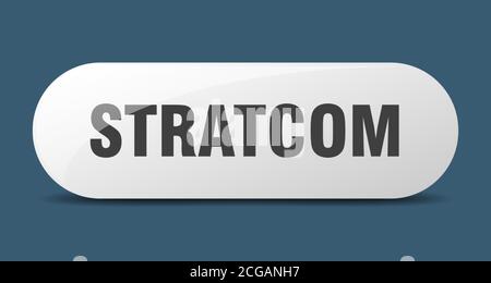 stratcom button. rounded glass sign. sticker. banner Stock Vector