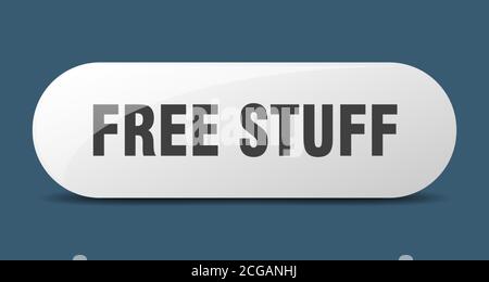 free stuff button. rounded glass sign. sticker. banner Stock Vector