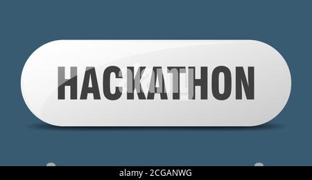 hackathon button. rounded glass sign. sticker. banner Stock Vector ...