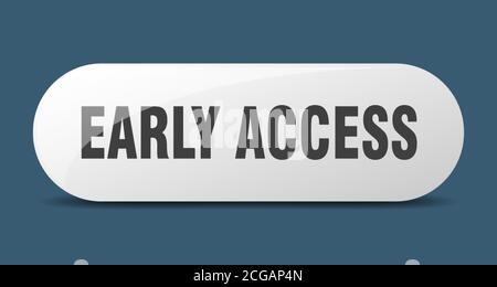 early access button. rounded glass sign. sticker. banner Stock Vector