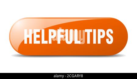 helpful tips button. rounded glass sign. sticker. banner Stock Vector