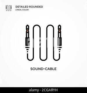Sound-cable vector icon. Modern vector illustration concepts. Easy to edit and customize. Stock Vector
