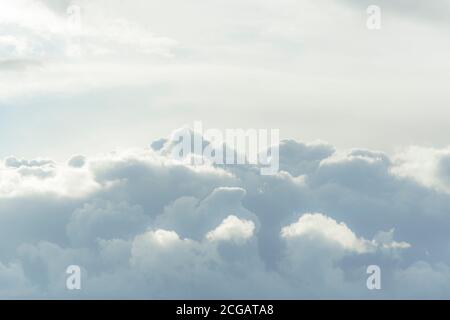 colorful dramatic sky with clouds. toned. above Stock Photo
