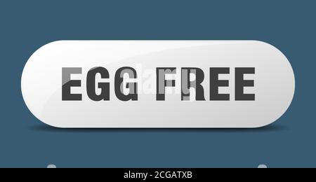 egg free button. rounded glass sign. sticker. banner Stock Vector