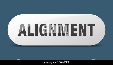 alignment button. rounded glass sign. sticker. banner Stock Vector