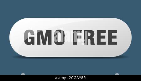 gmo free button. rounded glass sign. sticker. banner Stock Vector
