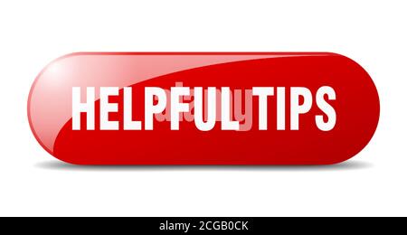 helpful tips button. rounded glass sign. sticker. banner Stock Vector