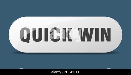 quick win button. rounded glass sign. sticker. banner Stock Vector ...