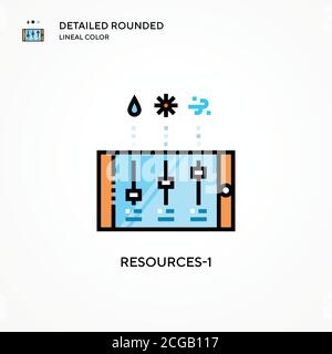 Resources-1 vector icon. Modern vector illustration concepts. Easy to edit and customize. Stock Vector