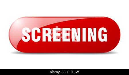 screening button. rounded glass sign. sticker. banner Stock Vector ...