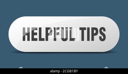 helpful tips button. rounded glass sign. sticker. banner Stock Vector