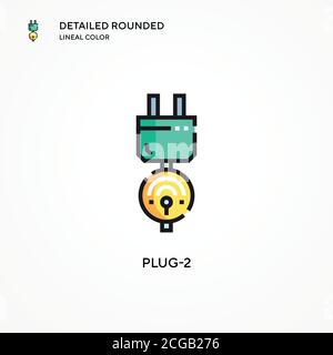 Plug-2 vector icon. Modern vector illustration concepts. Easy to edit and customize. Stock Vector