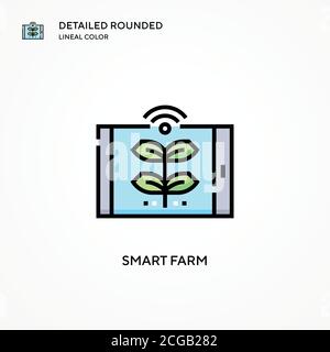 Smart farm vector icon. Modern vector illustration concepts. Easy to edit and customize. Stock Vector