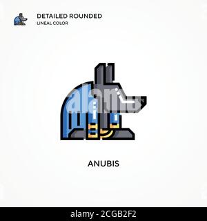 Anubis vector icon. Modern vector illustration concepts. Easy to edit and customize. Stock Vector