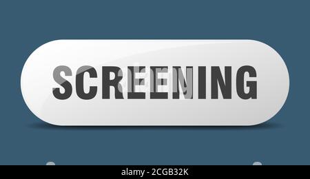 screening button. rounded glass sign. sticker. banner Stock Vector ...
