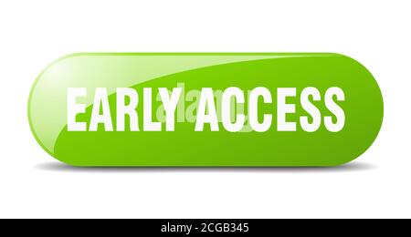 early access button. rounded glass sign. sticker. banner Stock Vector