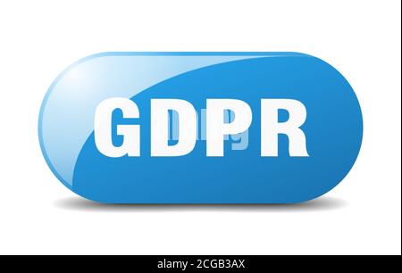 gdpr button. rounded glass sign. sticker. banner Stock Vector