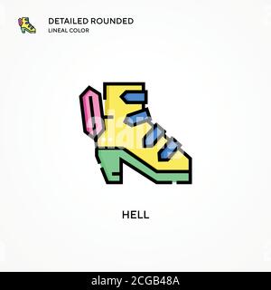 Hell vector icon. Modern vector illustration concepts. Easy to edit and customize. Stock Vector