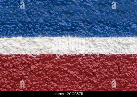 Abstract background consisting of horizontal lines in white, red, blue. Stock Photo