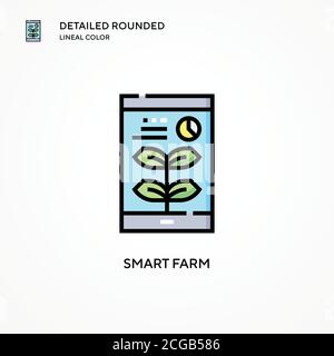 Smart farm vector icon. Modern vector illustration concepts. Easy to edit and customize. Stock Vector