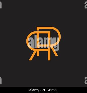 letter RR linked overlapping line geometric logo vector Stock Vector