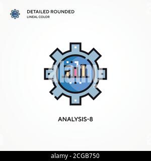 Analysis-8 vector icon. Modern vector illustration concepts. Easy to edit and customize. Stock Vector