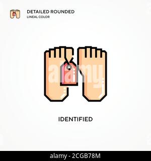 Identified vector icon. Modern vector illustration concepts. Easy to edit and customize. Stock Vector