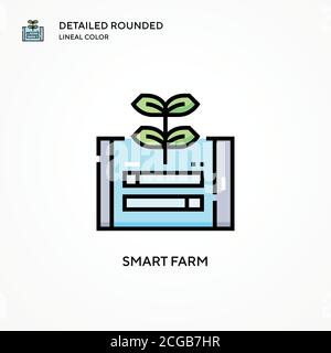 Smart farm vector icon. Modern vector illustration concepts. Easy to edit and customize. Stock Vector