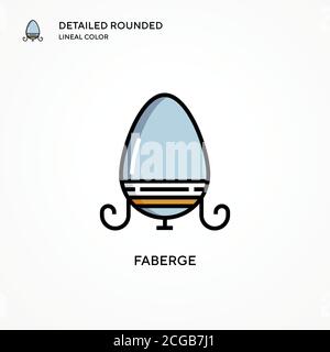 Faberge vector icon. Modern vector illustration concepts. Easy to edit and customize. Stock Vector