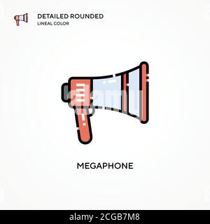 Megaphone vector icon. Modern vector illustration concepts. Easy to edit and customize. Stock Vector