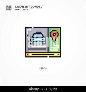 Gps vector icon. Modern vector illustration concepts. Easy to edit and customize. Stock Vector