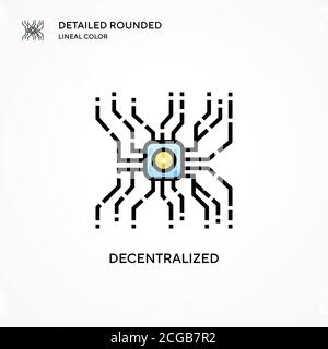Decentralized vector icon. Modern vector illustration concepts. Easy to edit and customize. Stock Vector