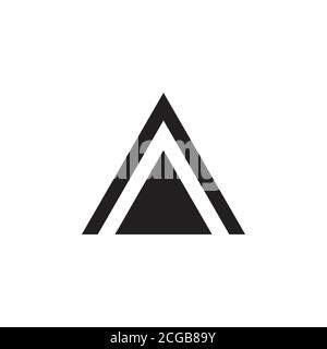 triangle arrow simple geometric logo vector Stock Vector