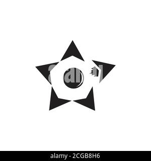 star space ship movement design logo vector Stock Vector
