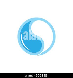 circle water geometric shine logo vector Stock Vector