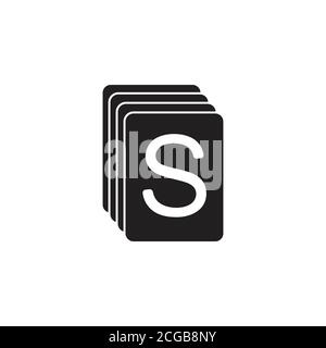 letter 3d card stack symbol logo vector Stock Vector