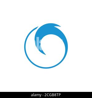 circle geometric waves silhouette circle frame logo vector Stock Vector ...