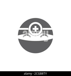 cute doctor smile circle design symbol vector Stock Vector