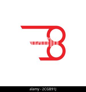 number 8 lines geometric motion logo vector Stock Vector