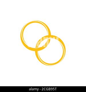 linked 3d circle ring symbol logo vector Stock Vector
