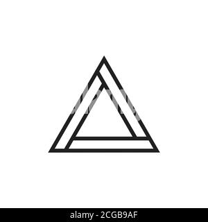 triangle stripes geometric line logo vector Stock Vector Image & Art ...