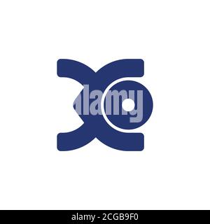abstract letter co simple geometric line unique logo vector Stock Vector