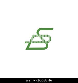 letter sb linked overlap motion logo vector Stock Vector