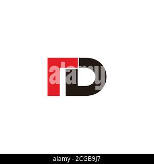 letter rd simple geometric linked logo vector Stock Vector