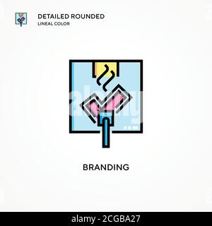 Branding vector icon. Modern vector illustration concepts. Easy to edit and customize. Stock Vector