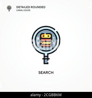 Search vector icon. Modern vector illustration concepts. Easy to edit and customize. Stock Vector